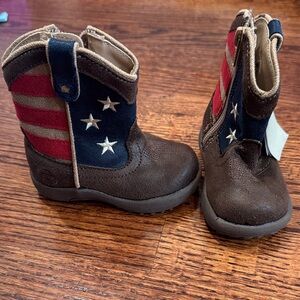 Roper Kids Red and Blue Star Boots